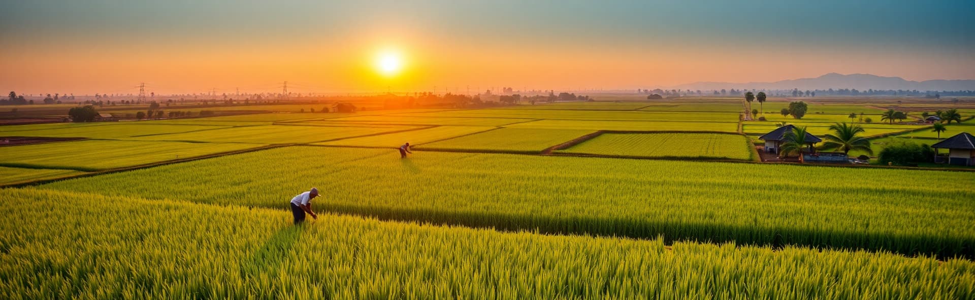 Rice fields background